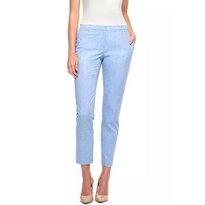 Tommy Hilfiger Radcliffe Pants Blue Mid Rise Cotton Slim Ankle